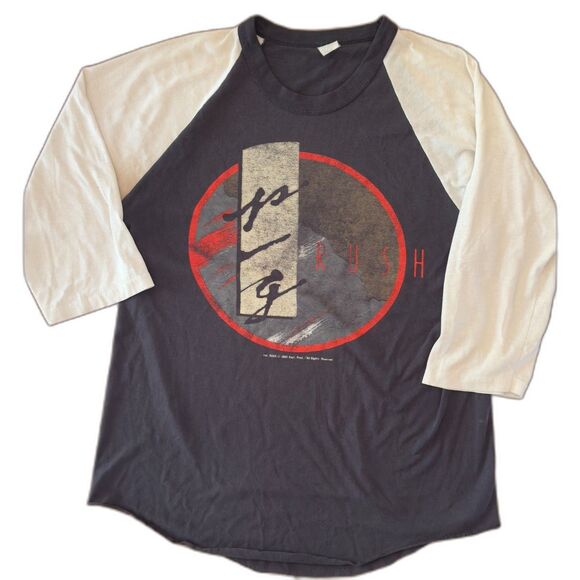 Vintage Rush Grace Under Pressure Tour 1984 Baseball Raglan Shirt - Picture 1 of 8